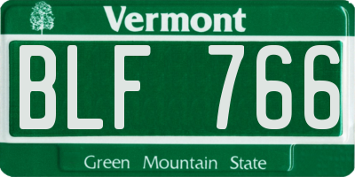 VT license plate BLF766