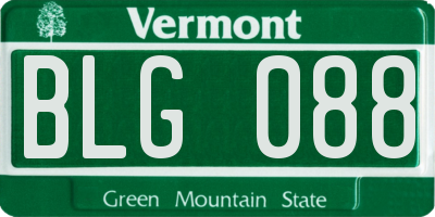 VT license plate BLG088