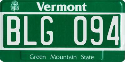 VT license plate BLG094