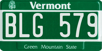 VT license plate BLG579