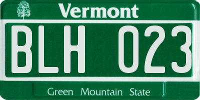 VT license plate BLH023