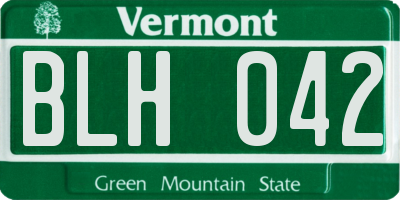 VT license plate BLH042
