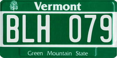 VT license plate BLH079