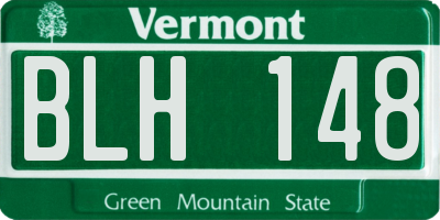 VT license plate BLH148