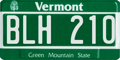 VT license plate BLH210