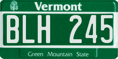 VT license plate BLH245