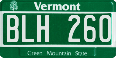 VT license plate BLH260