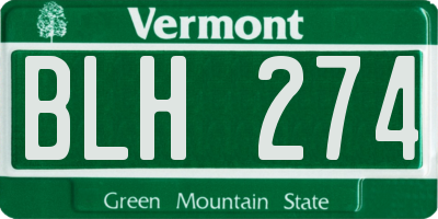 VT license plate BLH274