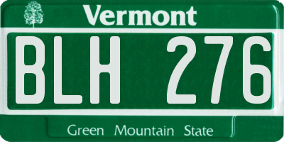 VT license plate BLH276