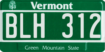 VT license plate BLH312