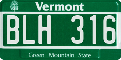 VT license plate BLH316