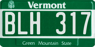 VT license plate BLH317