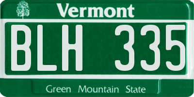 VT license plate BLH335