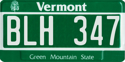VT license plate BLH347