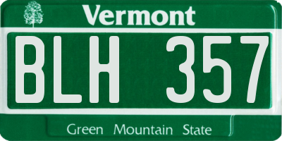 VT license plate BLH357
