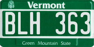 VT license plate BLH363