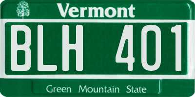 VT license plate BLH401