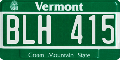 VT license plate BLH415