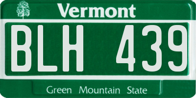 VT license plate BLH439