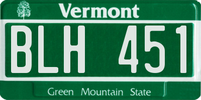 VT license plate BLH451