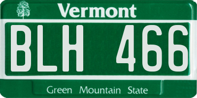 VT license plate BLH466