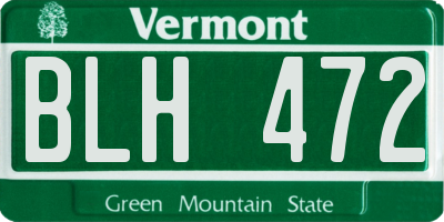 VT license plate BLH472