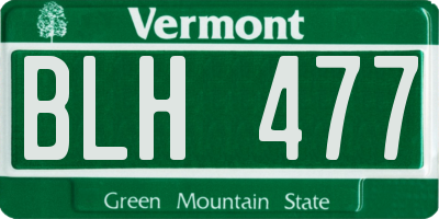 VT license plate BLH477