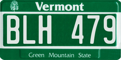 VT license plate BLH479