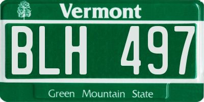 VT license plate BLH497