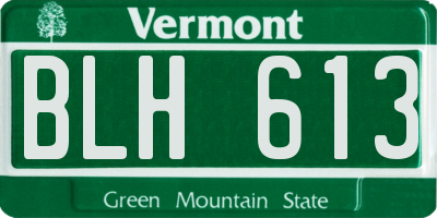 VT license plate BLH613