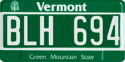 VT license plate BLH694