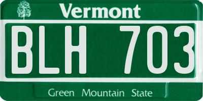 VT license plate BLH703