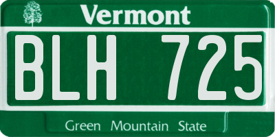 VT license plate BLH725