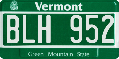 VT license plate BLH952