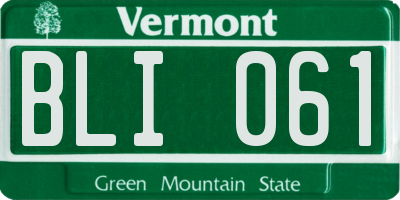 VT license plate BLI061