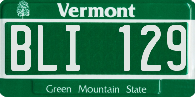 VT license plate BLI129