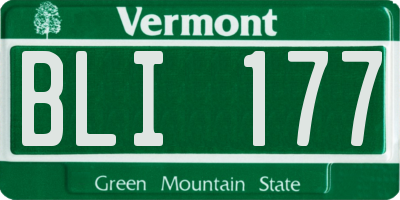VT license plate BLI177