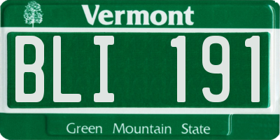 VT license plate BLI191