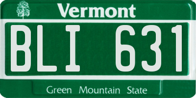 VT license plate BLI631