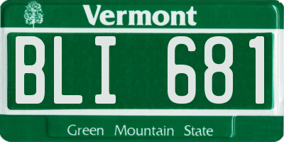 VT license plate BLI681