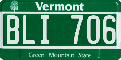 VT license plate BLI706