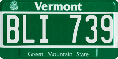VT license plate BLI739