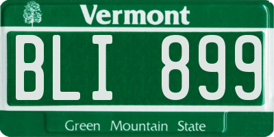 VT license plate BLI899