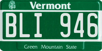 VT license plate BLI946
