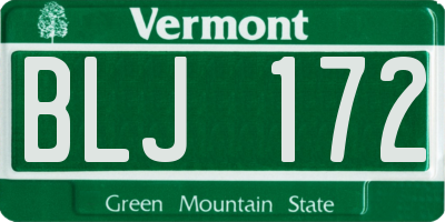 VT license plate BLJ172