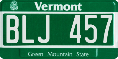 VT license plate BLJ457