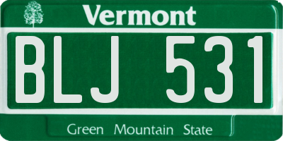 VT license plate BLJ531