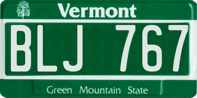 VT license plate BLJ767