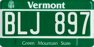 VT license plate BLJ897
