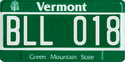 VT license plate BLL018